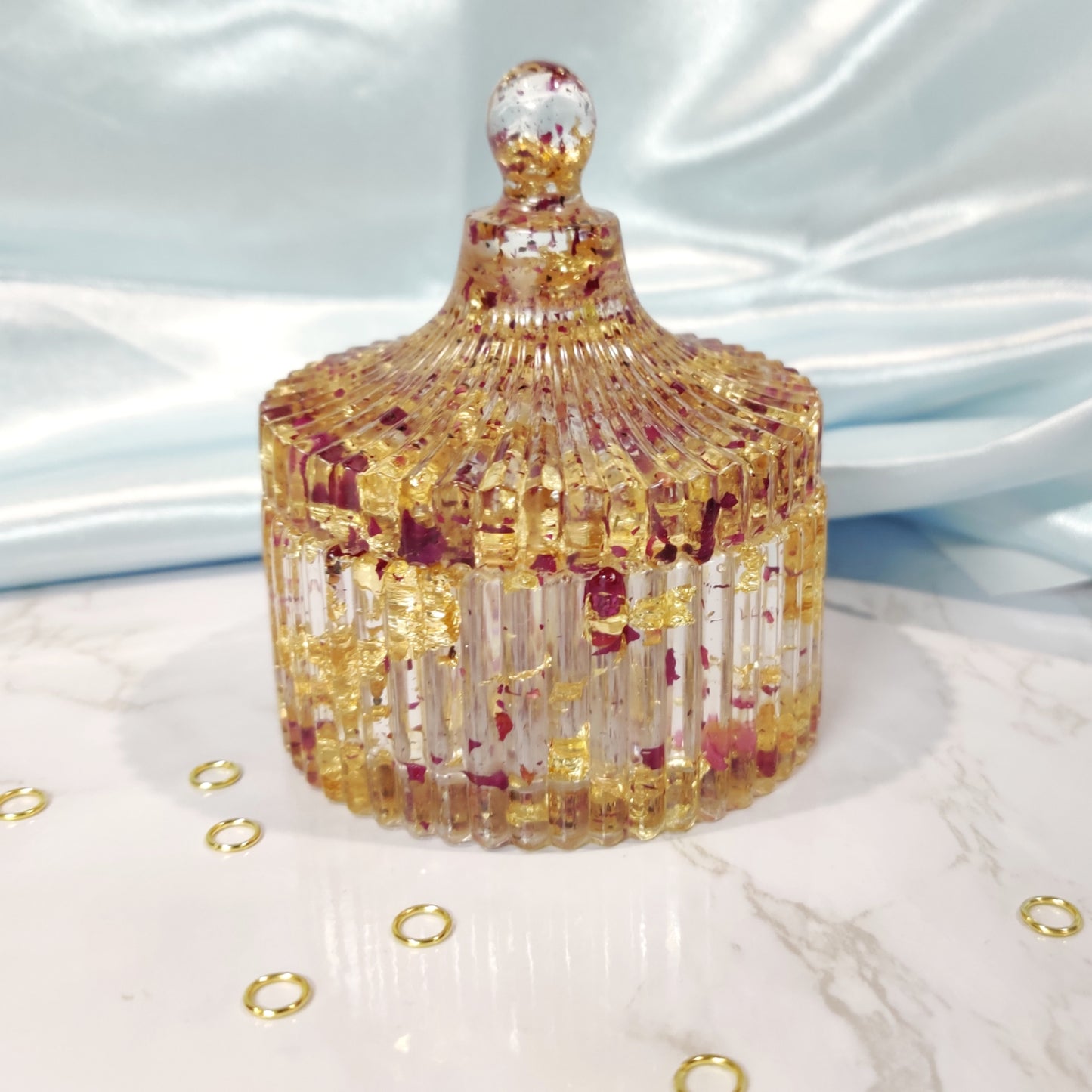 Rose and Gold Flake Box