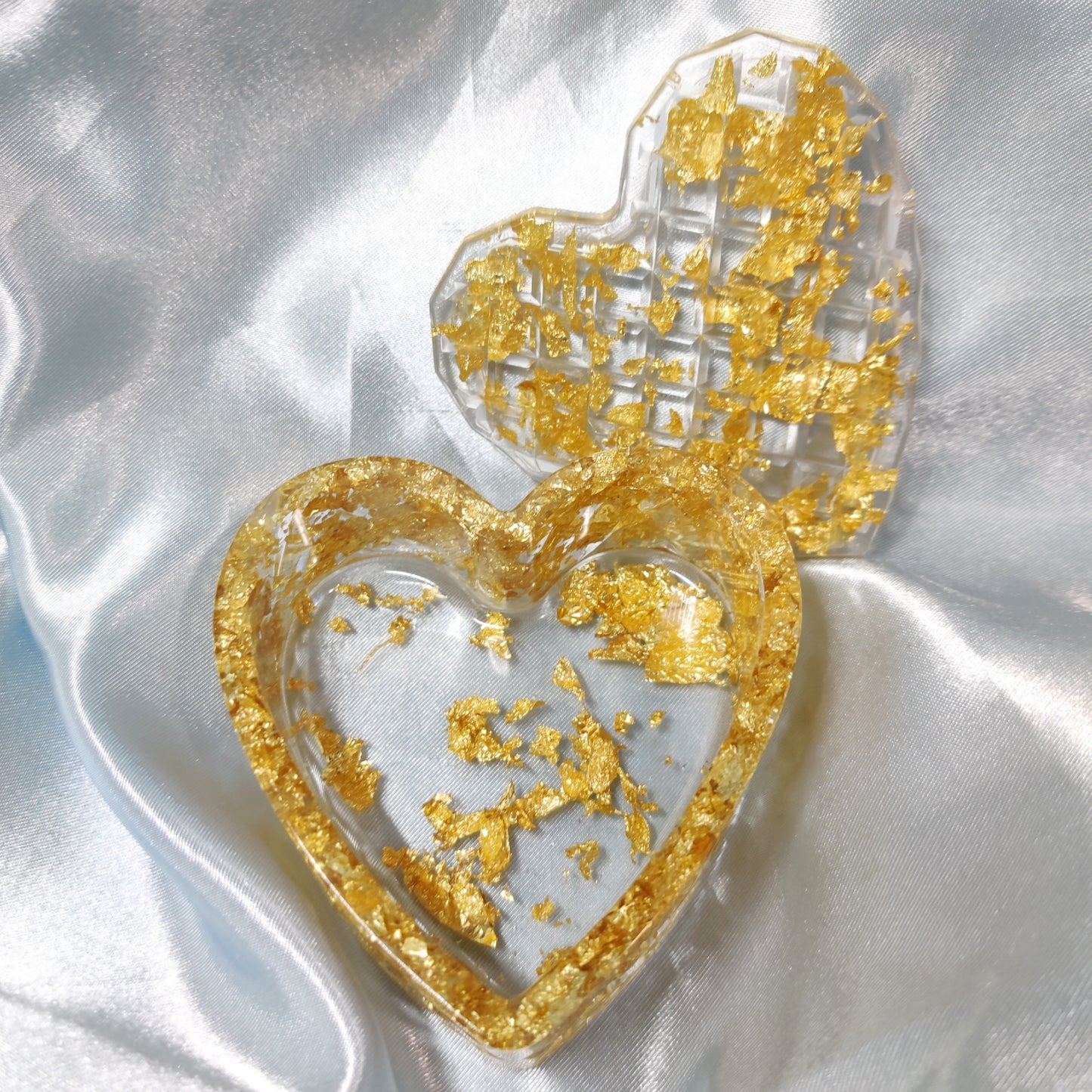 Gold Flake Heart Box