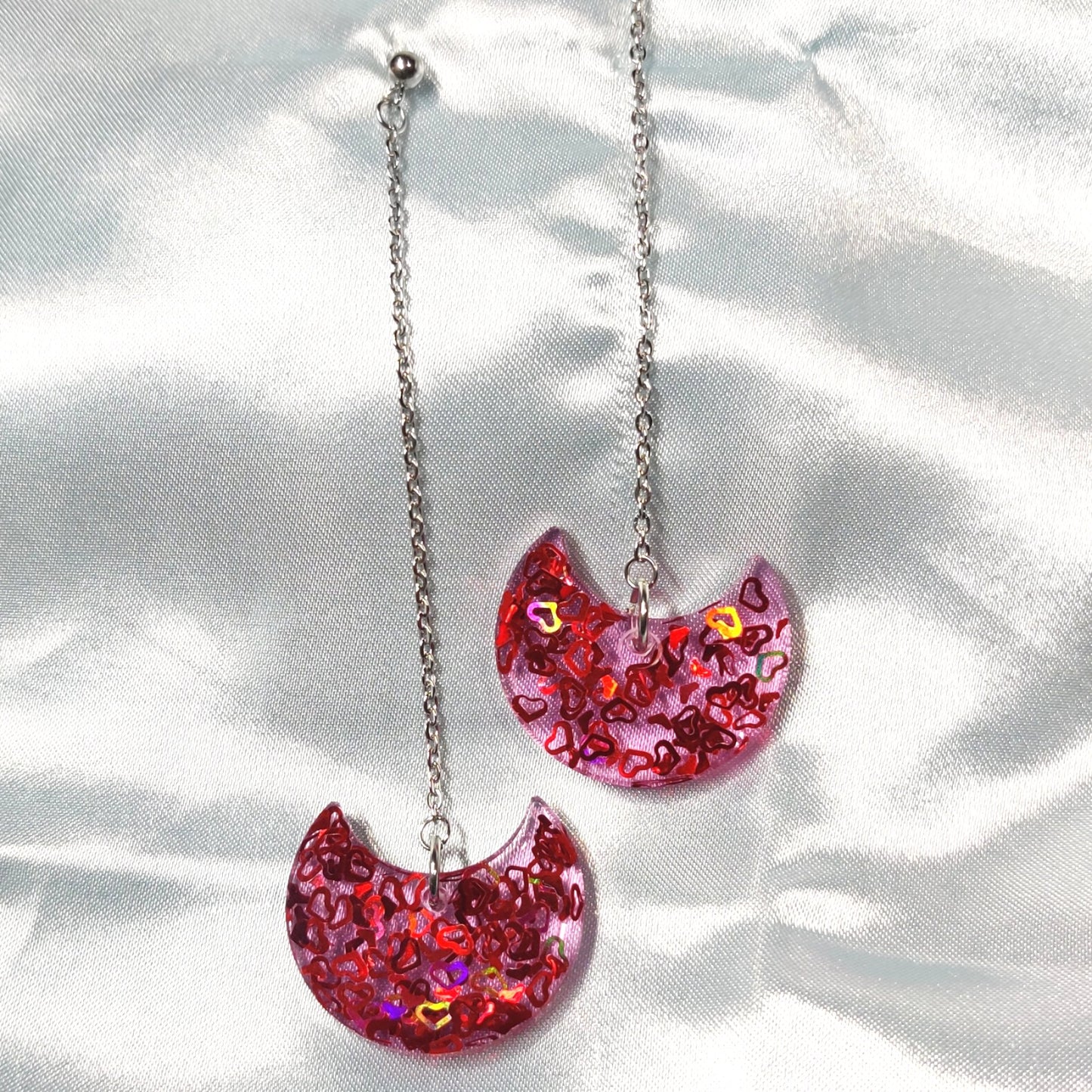 Cresent Heart Earrings