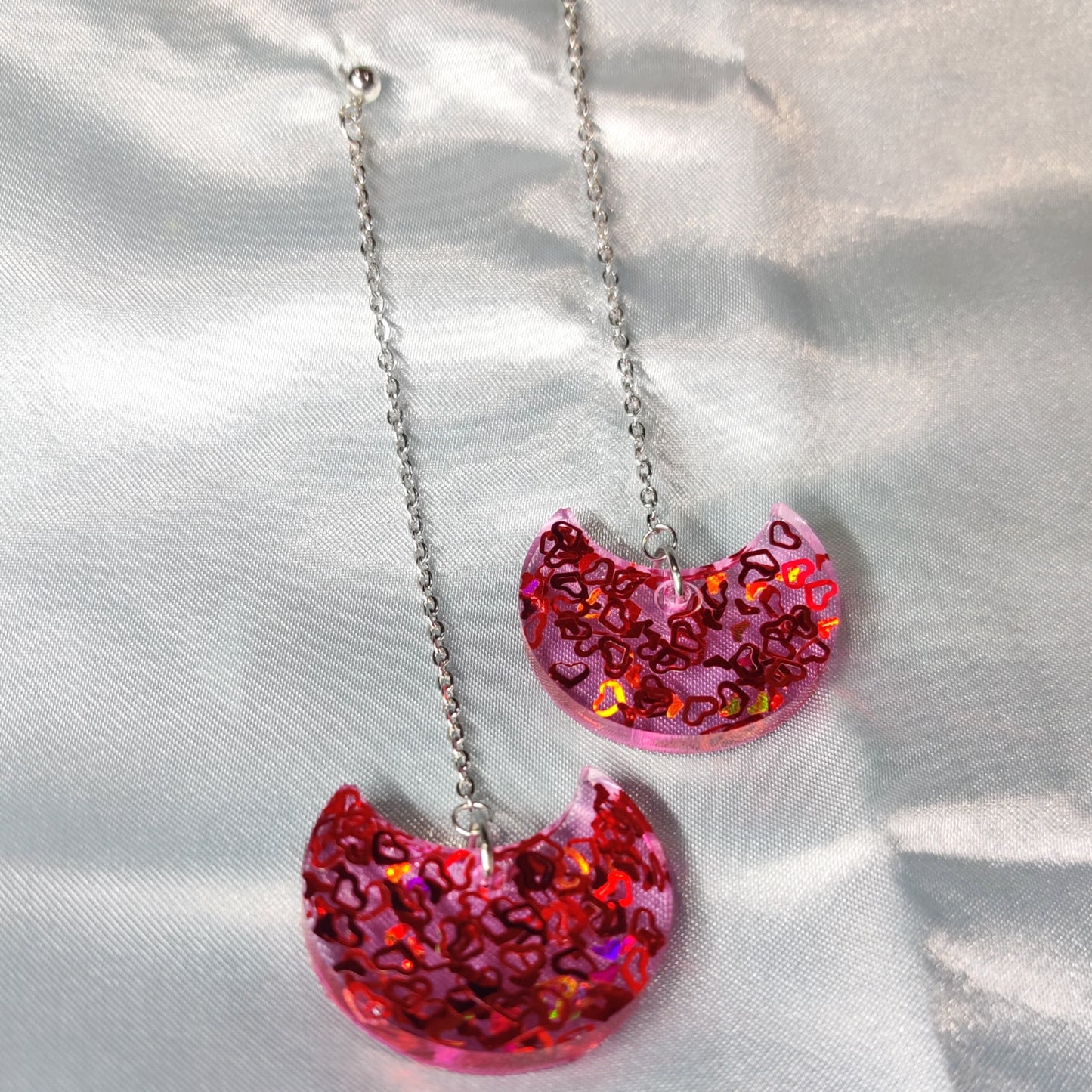Cresent Heart Earrings