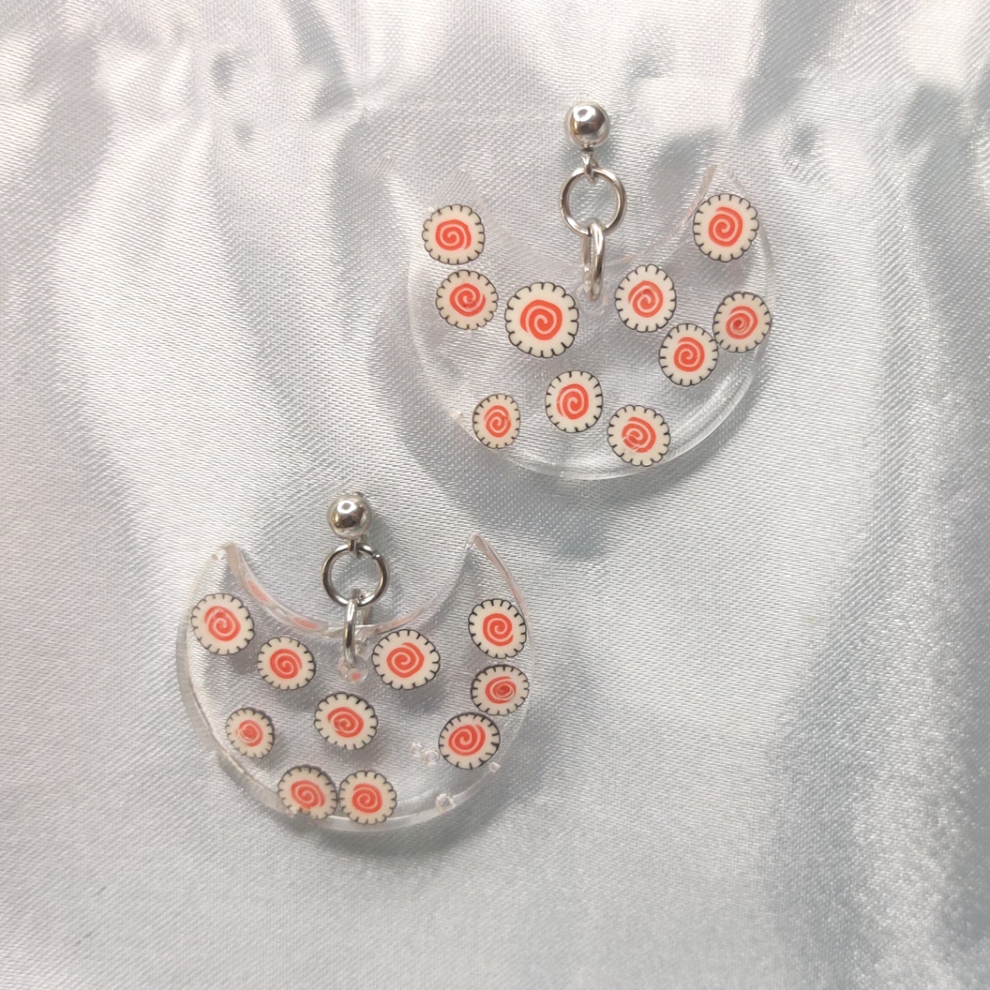 Crescent Narutomaki Earrings