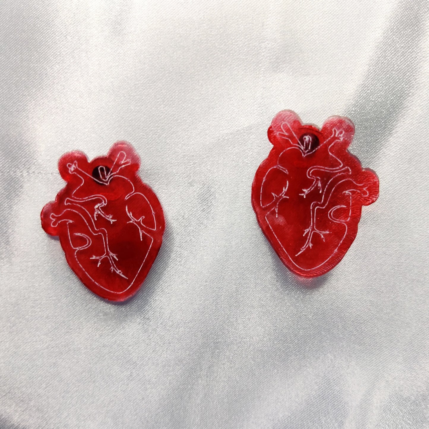 Anatomical Heart Stud Set