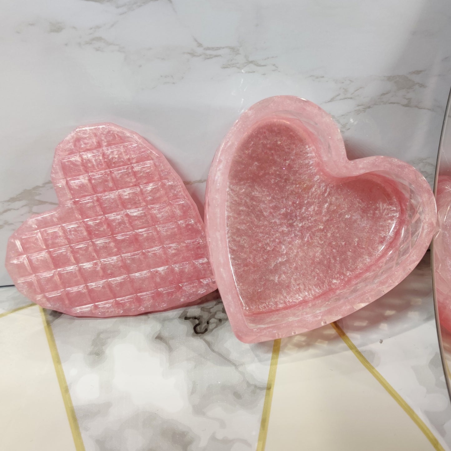 Sheer Pink Heart Box
