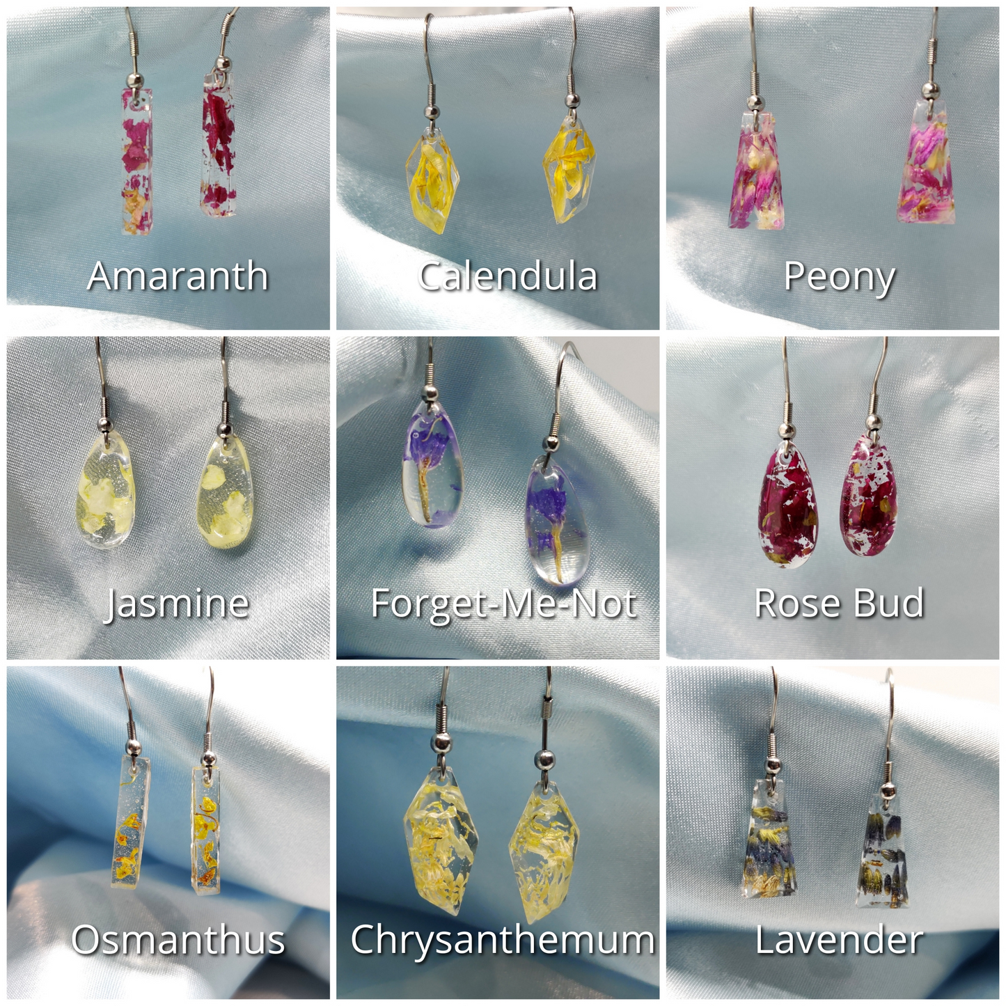 Custom Floral Dainty Earrings