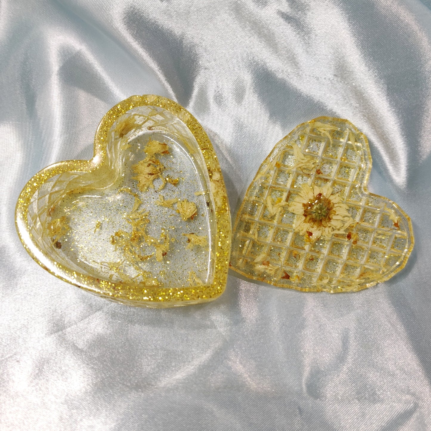 Yellow Floral Heart Box (Discount)